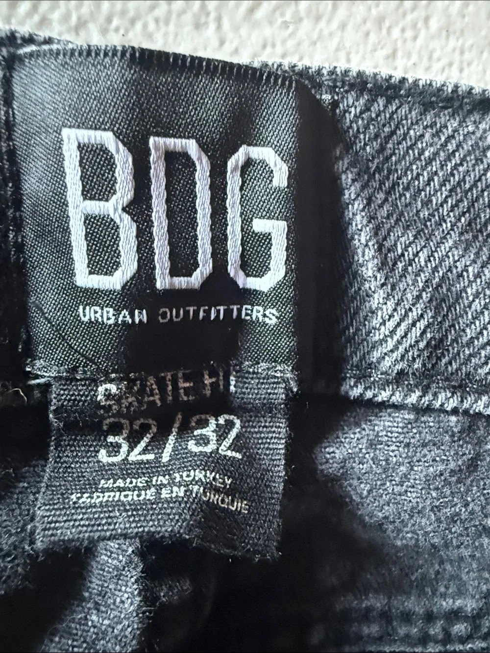 BDG Urban outfitters Skate Fit Black Studded Straight-Leg Jeans